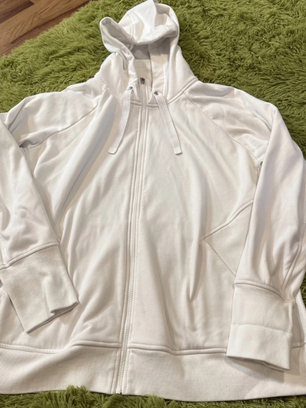 Athleta White Full-Zip Hoodie
